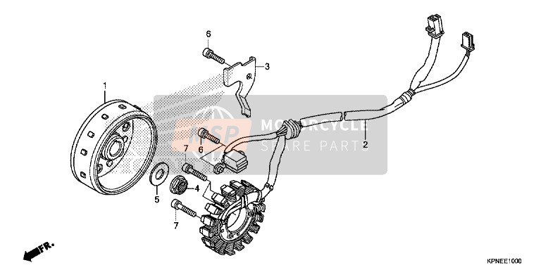 32111KVX600, Clamper, A.C. Generator C, Honda, 0